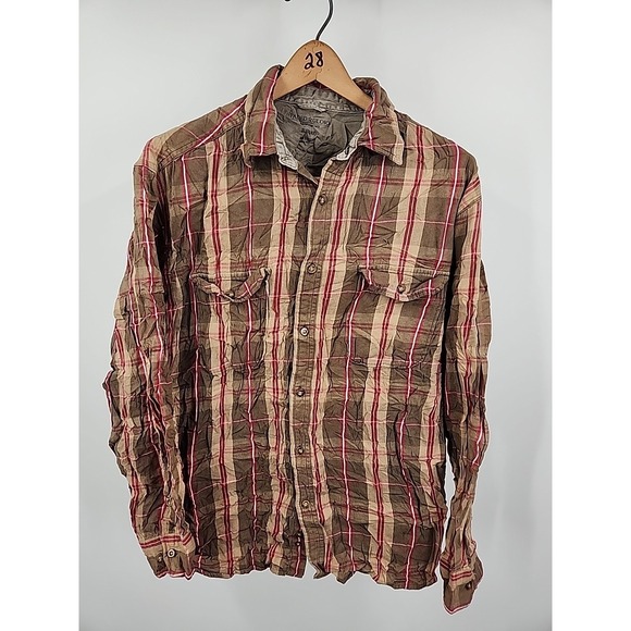 Faded Glory Men's Green Long Sleeve Flannel Shirt Button Up 100% Cotton Large - Picture 3 of 6